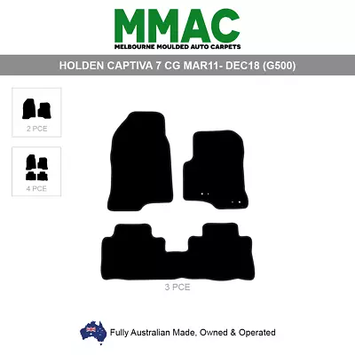 Car Mats To Suit (g500) Holden Captiva 7 Cg Mar 11 - Dec 18 • $54.95