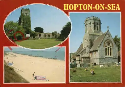 Picture Postcard:;Hopton-On-Sea (Multiview) [Salmon] 2-31-01-26 • £3.49