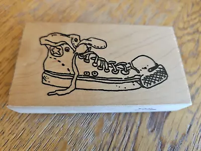 Sneaker Converse Basketball Gym Sports Shoe Wood Mounted Rubber Stamp VIP 1996 • $11.99