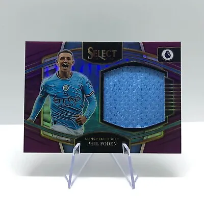 Man City 2022-23 Select Purple Prizm JumboPhil Foden MATCHWORN PATCH  7/25 • £49.99