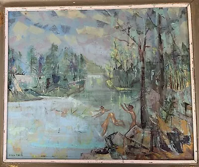 Mid- Century Modernist Painting - Listed Fort Worth Texas Artist • $465