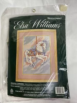 JCA Elsa Williams Graceful Carousel Needlepoint Kit #06375 Judy Gibson NEW • $19.99