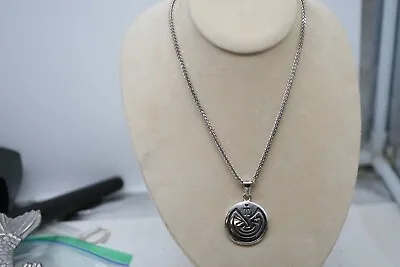 Handmade Sterling Silver Man In The Maze Pendant MEXICO R10 • $69.99