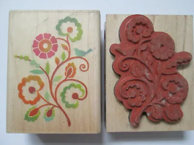 £1 • Buy Hero Arts Assorted Designs Wooden Rubber Stamps Floral Leaves Text Card Making