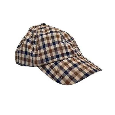 Mens Aquascutum Classic House Check Casual Baseball Cap Hat One Size Fits All • £195