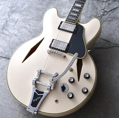 Epiphone Shinichi Ubukata ES-355 Custom Bigsby Ver.02 White From Japan • $1050.56