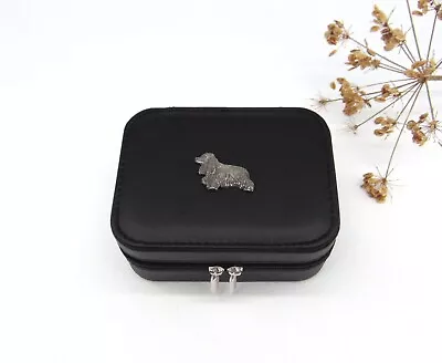 Cocker Spaniel Design Black Travel Jewellery Box Cocker Spaniel Dog Mum Dad Gift • £21.99