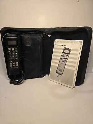 Vintage Motorola Portable Mobile Car Phone W/ Handset Battery Case & Manual • $59.99