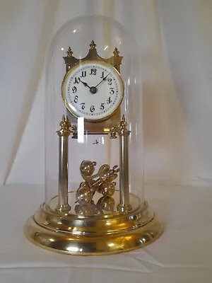 Badische-Uhrenfabrik 400 Day Anniversary Glass Dome Clock. 1900. • £200