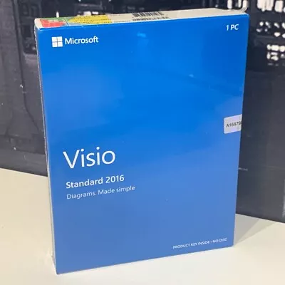 Microsoft Visio 2016 Standard Original UK 365 New And Sealed • £154.99