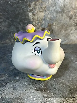 Vintage Disney's Mrs Potts Teapot Beauty And The Beast Hard Plastid Piggy Bank • $14.98