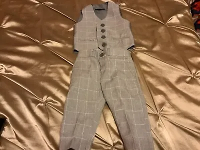 Baby Formal Grey Waistcoat And Trousers 0-3 Months • £3.45