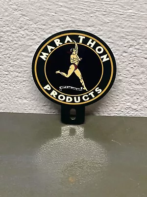 MARATHON Products Metal Plate Topper Sign Gas Oil Sales Service Garage Auto • $29.99