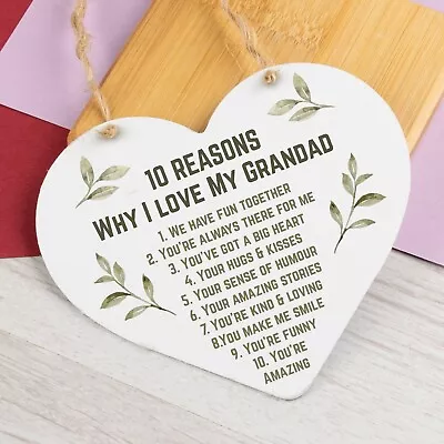 Reasons Why I Love My Grandad Fathers Day Gifts For Him Grandad Birthday Card • £3.99