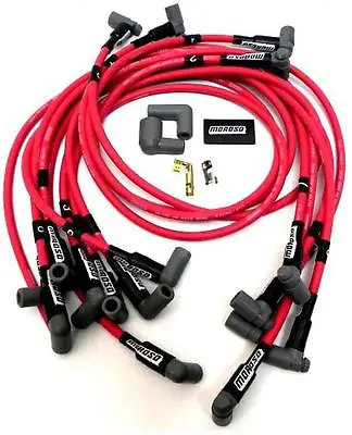 MOROSO ULTRA 40 RED SPARK PLUG WIRES SBC CHEVY 350 383 OVC Over Valve Covers HEI • $108.99