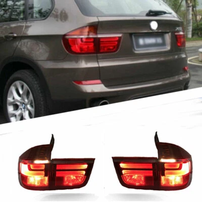 $585.48 • Buy For BMW X5 2007-2011 Dark LED Tail Lights Brake Trunk Light Sequential Signal