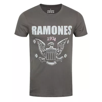 Ramones T-Shirt 1974 Eagle Band Official Grey New • £14.95