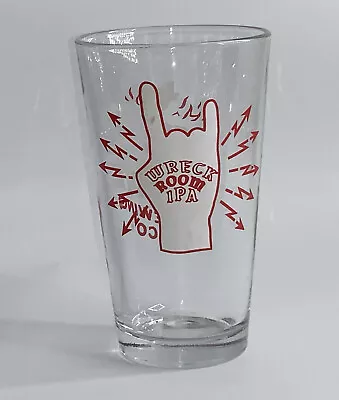 Wild Acres Brewing Co Wreck Room IPA 🤘🏻Rock N Roll Hand Signal -IPA Pint Glass • $10