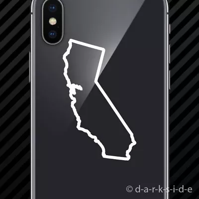 (2x) California Outline Cell Phone Sticker Mobile CA • $3.99