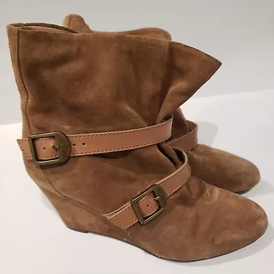 VIA SPIGA FELICE COLOR Pull On Wedges Ankle Boots SZ 5 5.5 • $14.58