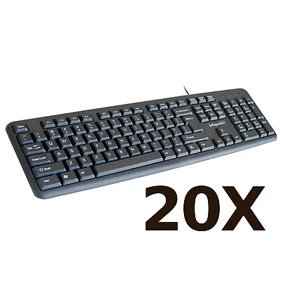 £119.99 • Buy 20X Infapower X203 Full Size Waterproof Wired Keyboard & Mouse Set Pc Mac Laptop