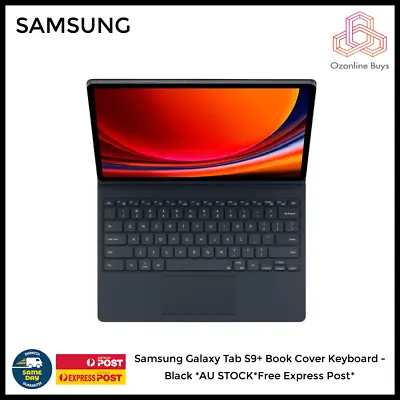 Genuine Samsung Galaxy Tab S9+ Book Cover Keyboard EF-DX815UBEGWW • $199