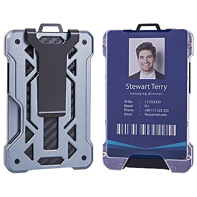 Men Aluminum Alloy RFID Blocking Slim Money Clip Wallet Credit Card ID Holder • $14.82