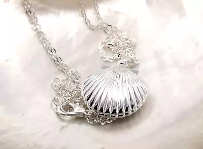 Mermaid Locket Seashell Necklace Inspired From The Little Mermaid Ariel • $14.95