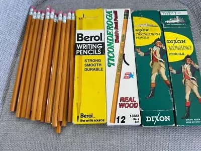 £39.73 • Buy LOTS 55 Vintage Pencils UNSHARPENED Berol Dixon Ticonderoga Marigold 1388 13882