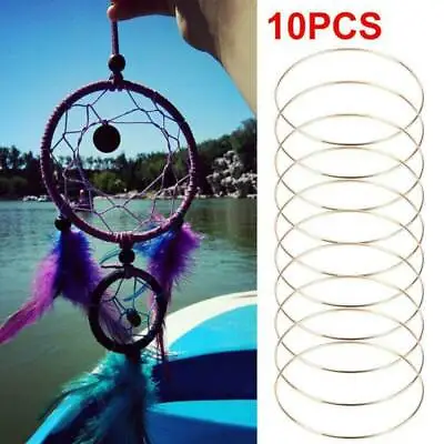 10Pcs 6'' Metal Dream Catcher Dreamcatcher Rings Hoops Macrame Craft Strong • £6.59