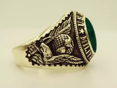 Silver 925 W 10K PLATED  MILITARY POLICE RING  MP RING  USMP  US Size 9.5 • $76.30