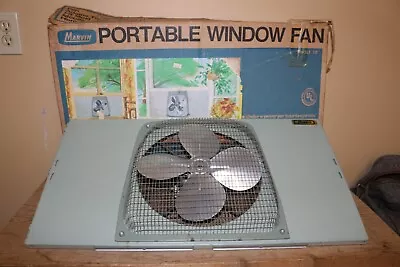 Vintage MCM 1970's Marvin Model 110 Portable Metal Window Fan NICE/WORKS • $69.99