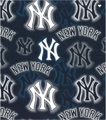 MLB New York Yankees Dot Print 60323-B Cotton Fabric By The Yard Free Shipping!! • $19.95