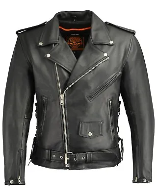 Milwaukee Leather Men's Classic Side Lace Concealed Carry Motorcycle Jacket • $149.99