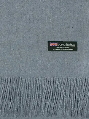 $12.99 • Buy Oversized Blanket 100% Cashmere Scarf Shawl Wrap Solid Scotland Wool Light Gray
