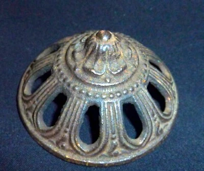 $56 • Buy Vintage Cast Iron Lamp Finial Topper Round 2 1/2   Diameter  Great Vintage Piece
