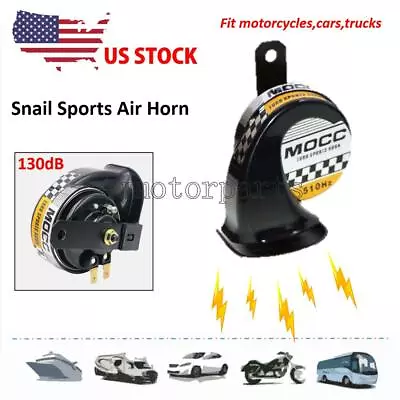 Black Motorcycle Snail Loud Horn For Harley Touring Electra Glide Ultra FLHTCU • $25.03