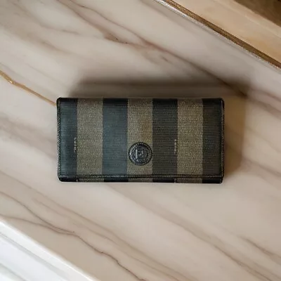 Fendi Vintage Women's Long Wallet Tobacco Brown & Tan Color Scheme • $209.99