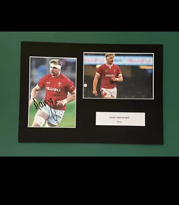 Aaron Wainwright - Wales Rugby Signed A4 Mount +coa • £19.99