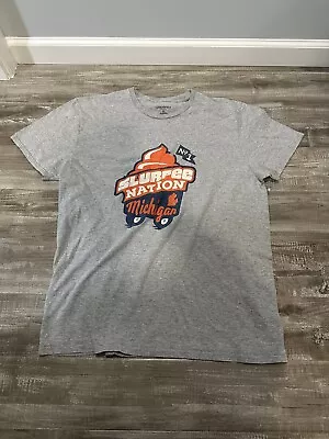 Slurpee Narion Michigan T Shirt Sz XL 7-11 T Shirt Gray Double Sided • $5.97