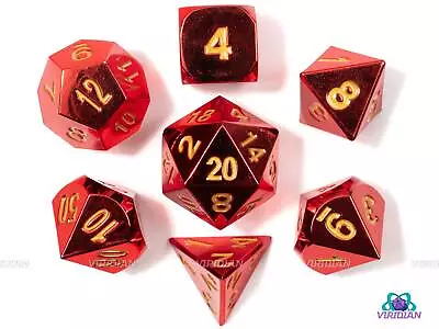 Flametongue | Red Gloss Metal Dice Set (7) | Dungeons And Dragons (DnD) | • $22.25