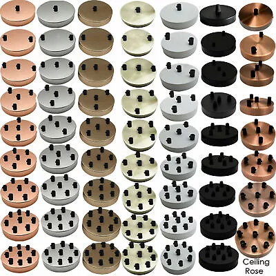 £5.89 • Buy SINGLE & MULTI POINT DROP OUTLET CEILING ROSE Perfect For Fabric Flex Cable