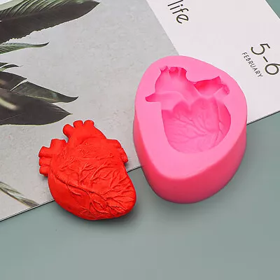 1Pc Heart Brain Shape Silicone Mold Resin Kitchen Baking Tool DIY Pastry Mould • $6.77