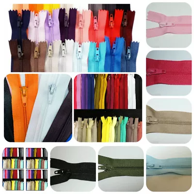 Closed End Nylon N03  Zips All Sizes & Colours 7 - 22 Inch • £2.29