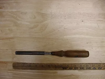 Antique P.S. & W. Co. Tang Gouge Chisel1/2  X 6 W/5-1/2  Handle#3 SweepXLINT • $19.99