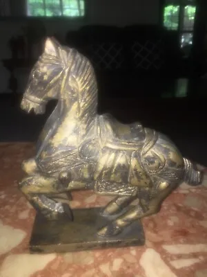 £20 • Buy Antique Chinese Wood Carved War Warrior Tang Dynasty Horse