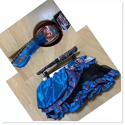 Monster High Black & Blue Skirt Tutu Costume.with Hair Play Girls Size 6 -10 Nwt • $23.50