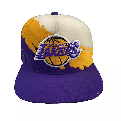 LA Lakers Mitchell & Ness Hat Cap Snapback Adult OS Wool Hardwood Classics Men's • $23.08