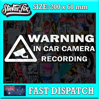 Warning In Car Camera Reccoring 4X4 Car Vinyl STICKER Funny DECAL 4WD • $6.90
