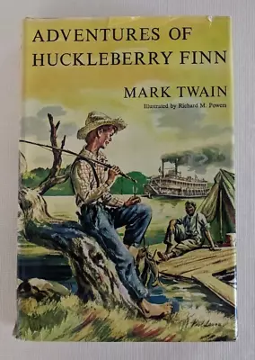1954 Book Huckelberry Finn Adventure Mark Twain Tom Sawyer Mississippi Missouri • $16.75